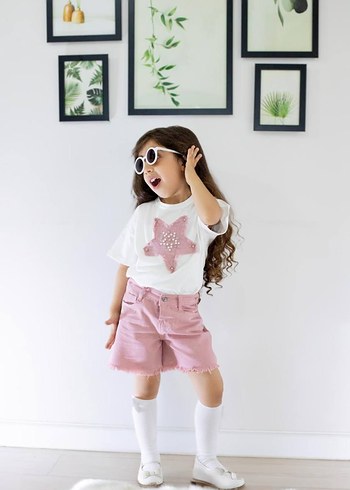 pembe kız cocuk takım - Görsel 2