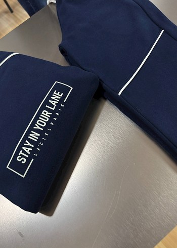 Lacivert Baskılı Erkek Sweatshirt ve Eşofman Takımı - Görsel 2