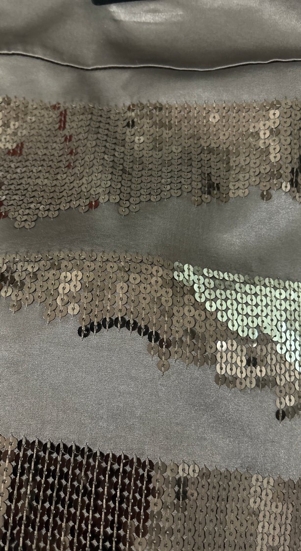 Adil ışık Kahverengi puldetaylı straplez üst ve  Mini Etek takım - Görsel 3