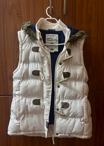 Düğmeli Krem Kadın Yelek - Görsel 2