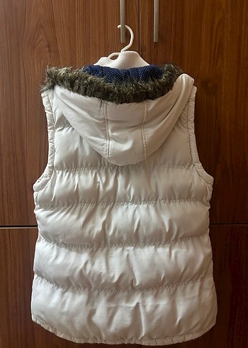 Düğmeli Krem Kadın Yelek - Görsel 4