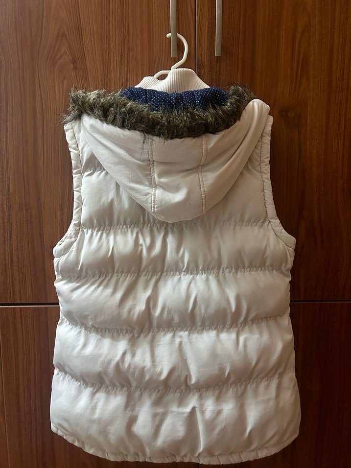 Düğmeli Krem Kadın Yelek - Görsel 4