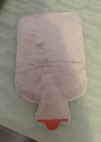 Pembe peluş kılıflı sıcak su torbası - Görsel 5