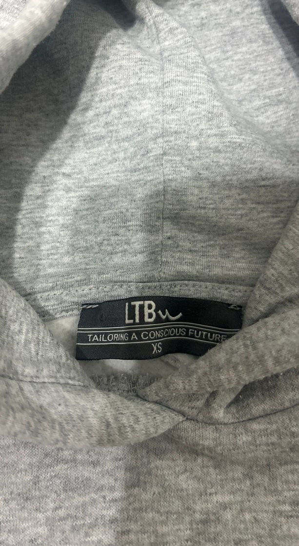 Gri Kapüşonlu Kadın Sweatshirt - Görsel 2