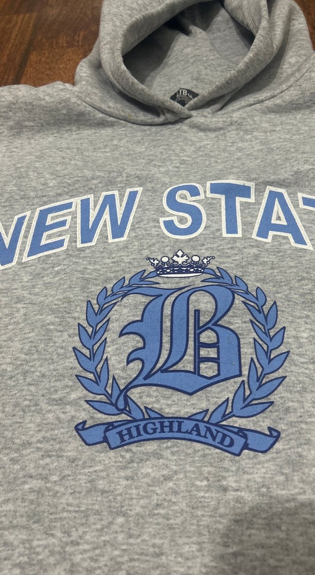 Gri Kapüşonlu Kadın Sweatshirt - Görsel 3