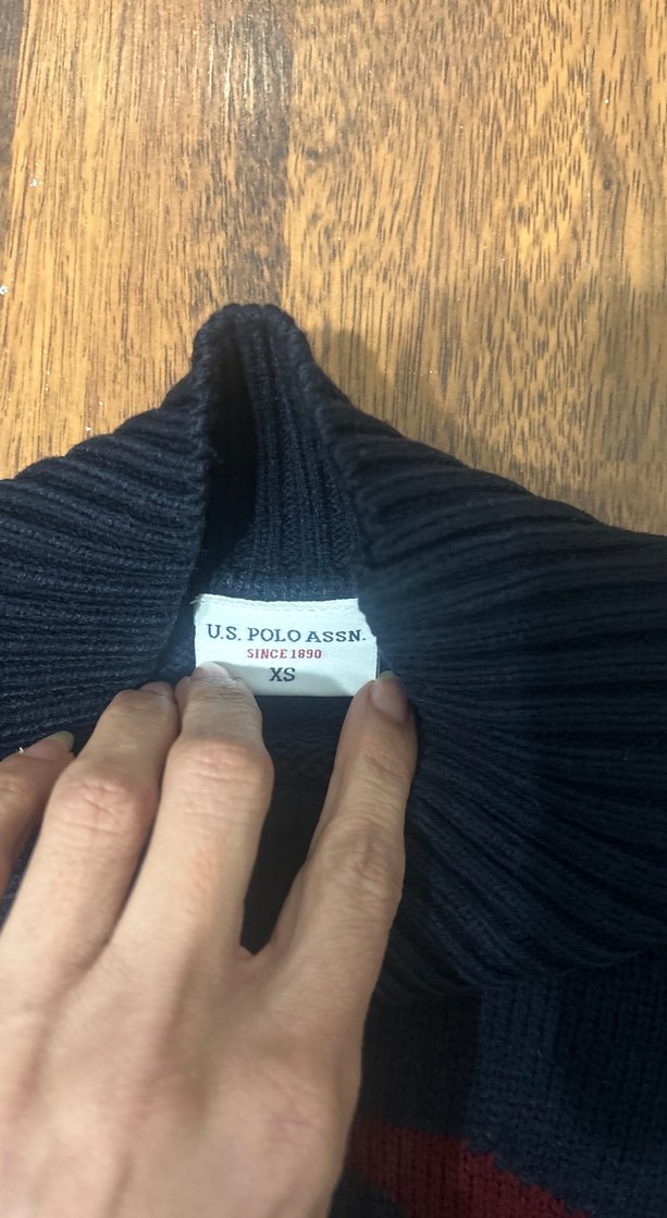 Mavi Baskılı Triko Kadın Kazak - Görsel 3