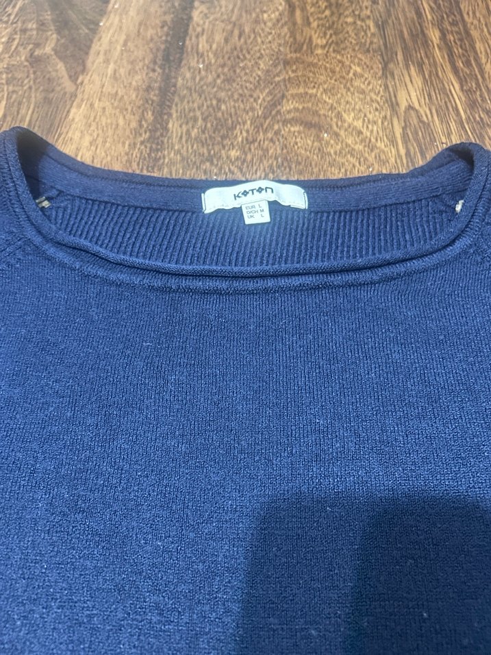 Lacivert İnce Yünlü Uzun Kollu Kadın Kazak - Görsel 3