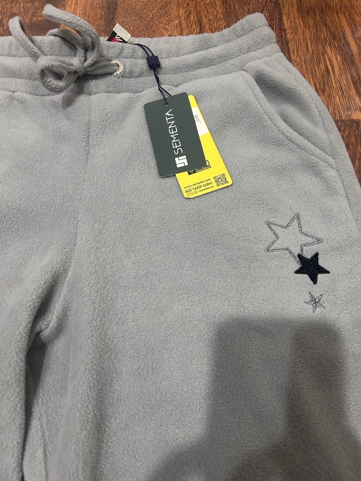 Sementa Gri Kadın Polar Rahat Kesim Eşofman altı - Görsel 2