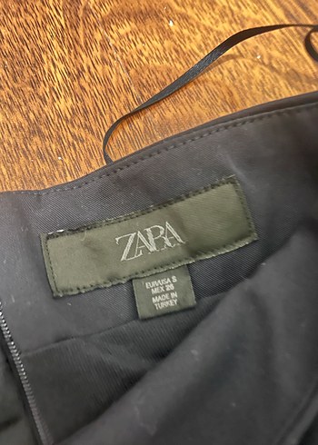 Zara Lacivert Kemerli Midi Elbise - Görsel 6