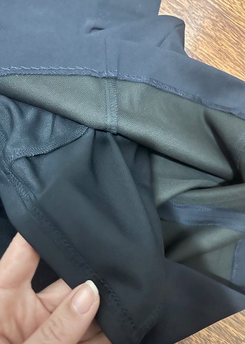 Zara Lacivert Kemerli Midi Elbise - Görsel 7