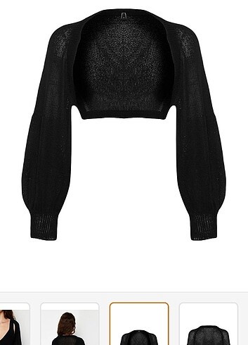 Bolero görünümlü basic hırka 