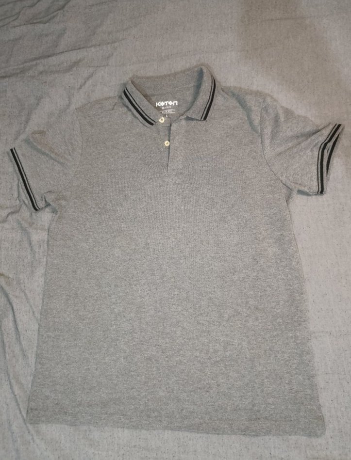 ERKEK KOTON DENİM POLO T-SHIRT - Görsel 2