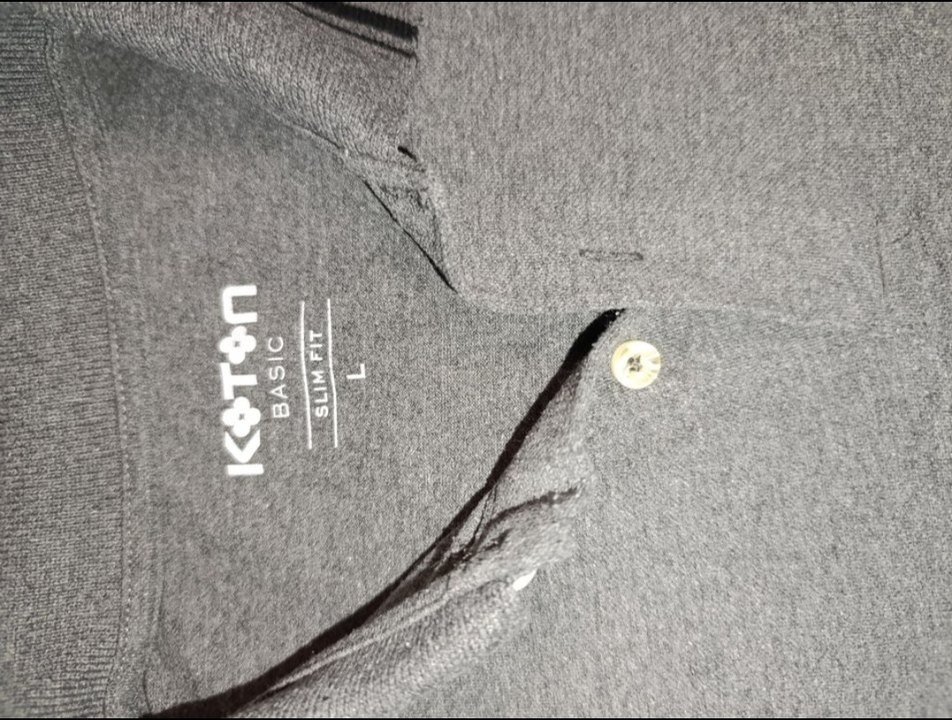 ERKEK KOTON DENİM POLO T-SHIRT - Görsel 3