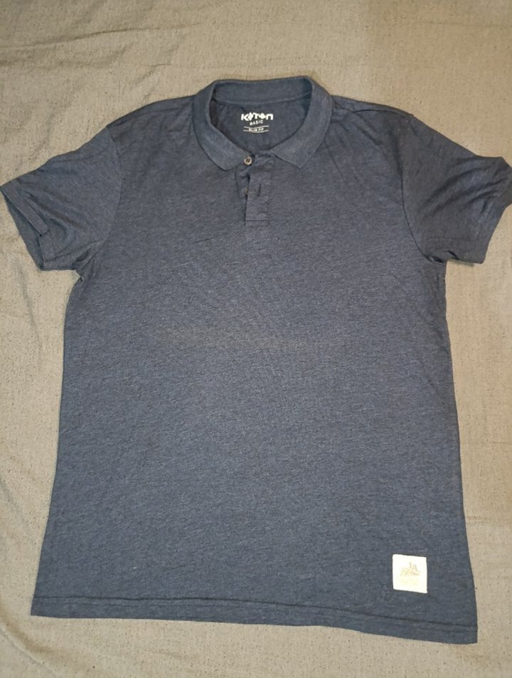 Gri Kısa Kollu Erkek Polo Tişört - Görsel 2