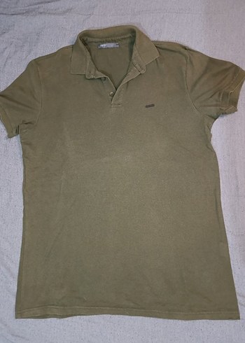 Erkek Haki Polo Yaka Tişört - Görsel 2