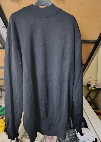 Erkek Siyah Boğazlı Kazak - Görsel 2