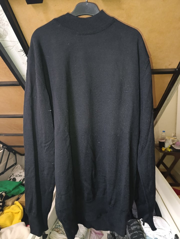 Erkek Siyah Boğazlı Kazak - Görsel 3