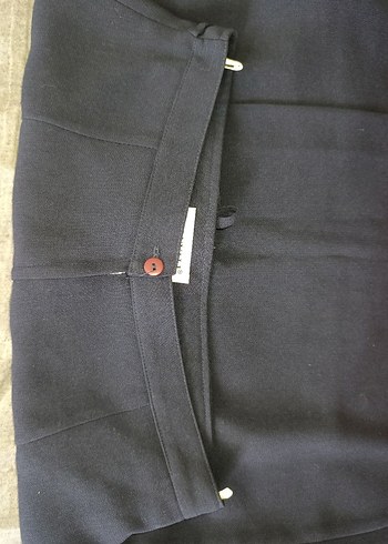 Navy Midi Drapeli Kadın Çift Taraflı Etek - Görsel 7