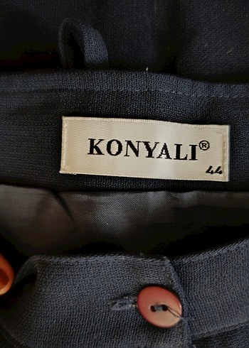 Navy Midi Drapeli Kadın Çift Taraflı Etek - Görsel 9