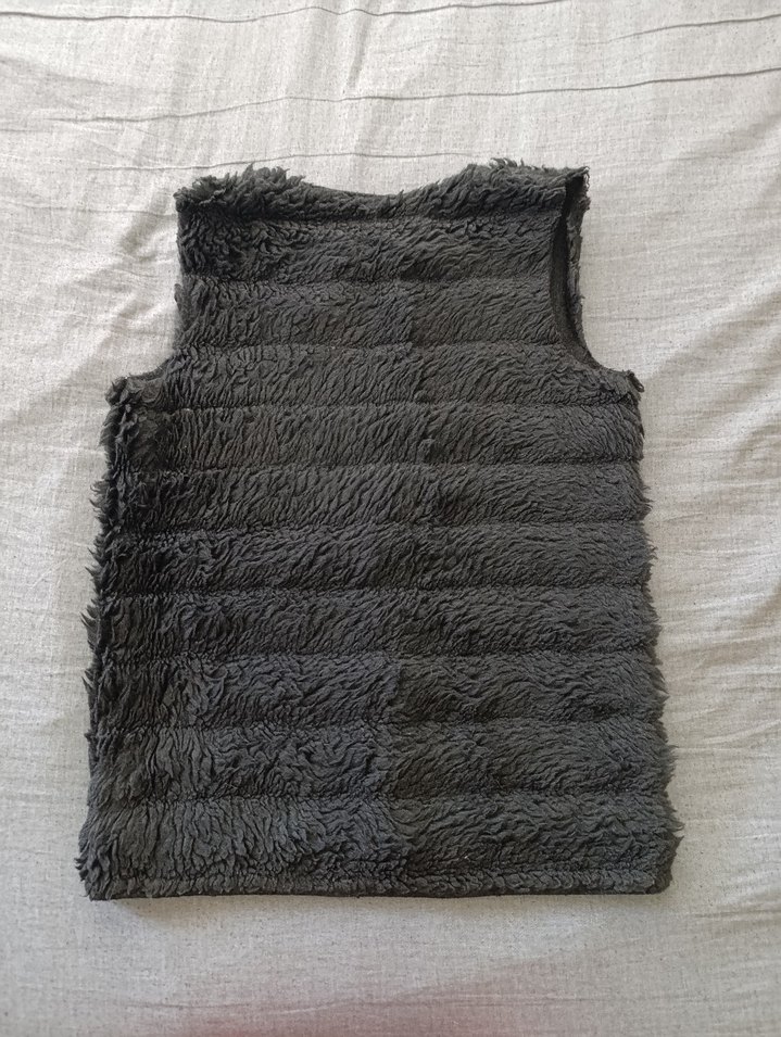 Kürk Detaylı Gri Kadın Yelek - Görsel 2