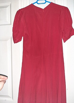 s Beden kırmızı Renk Volan elbise