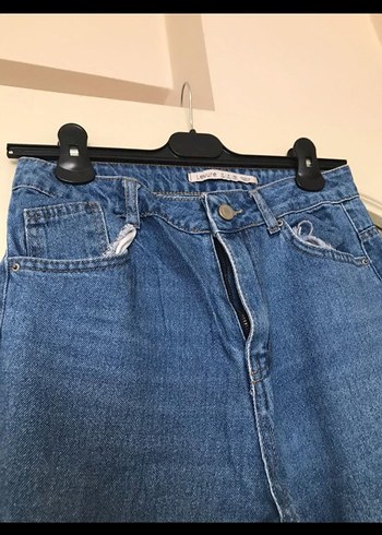 Kadın Mavi Regular Fit Denim Pantolon - Görsel 2