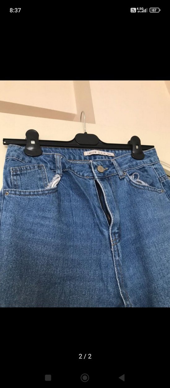Kadın Mavi Regular Fit Denim Pantolon - Görsel 2