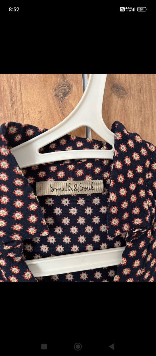 Düğmeli Uzun Kollu Bohem Uzun Elbise - Görsel 3