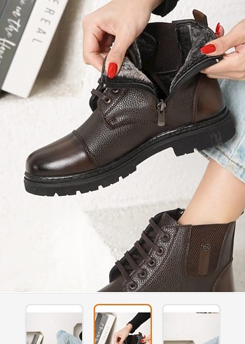 Kahverengi Deri Bağcıklı Erkek Botları - Görsel 3