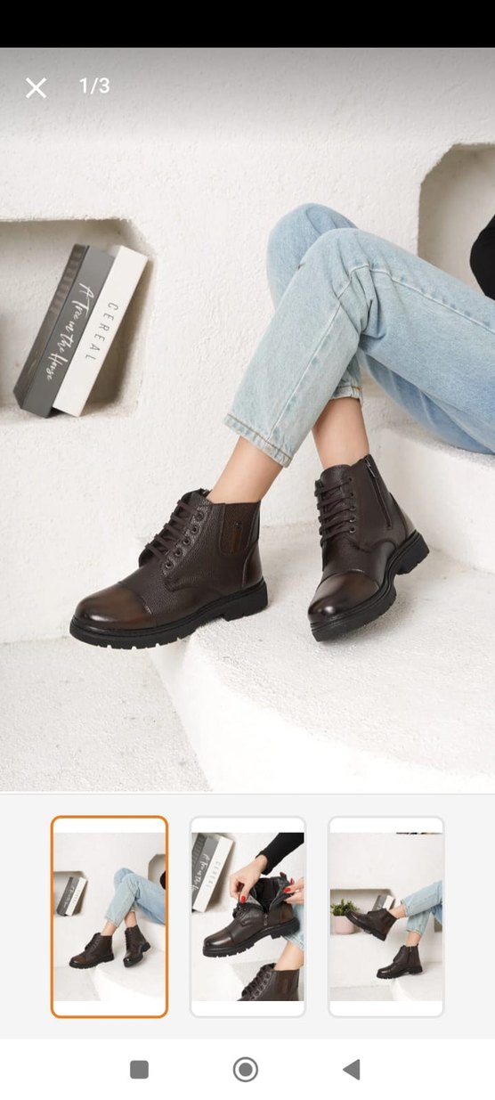 Kahverengi Deri Bağcıklı Erkek Botları - Görsel 2