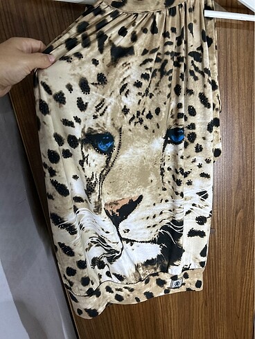 Leopar desenli bluz