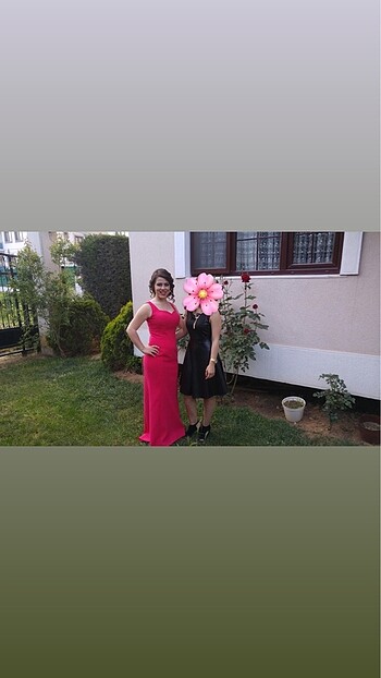40 Beden pembe Renk Fuşya Straplez Yaka Balık Elbise