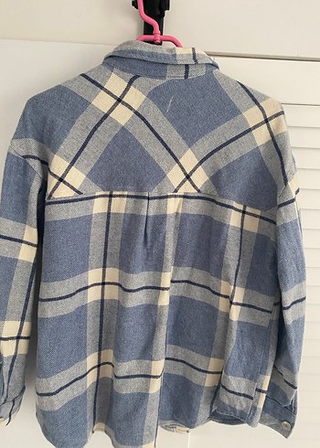 Gri Mavi Kareli Uzun Kollu oduncuGömlek - Görsel 4