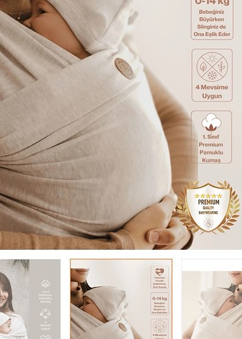 Bebek wrap sling - Görsel 7