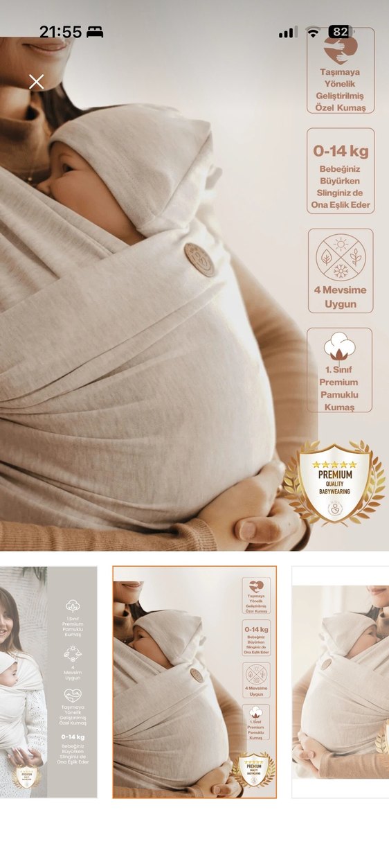 Bebek wrap sling - Görsel 2