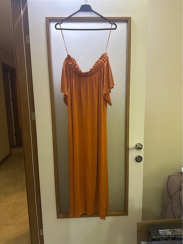 Zara turuncu elbise