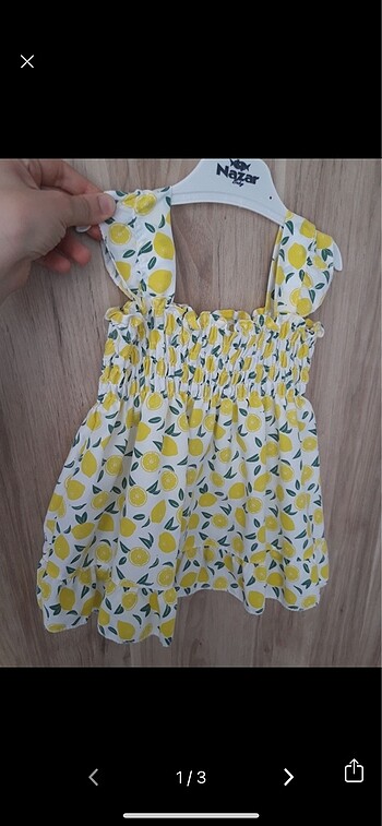 Limon detaylı elbise