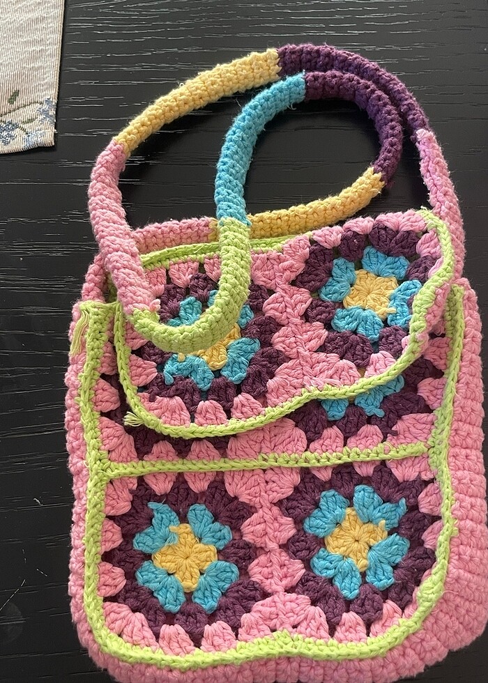 Çocuk el örgü çanta - Görsel 4