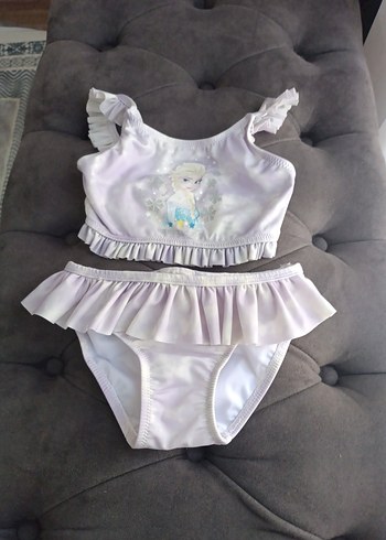 Kız Bebek Pastel Renkli Baskılı Bikini