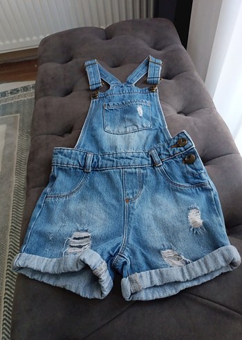 LC Waikiki Kız Çocuk Mavi Denim Askılı Tulum