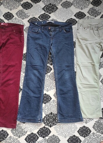 31 Beden çeşitli Renk Üçlü pantalon 