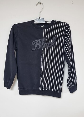 11-12 Yaş Beden Siyah çocuk sweatshirt