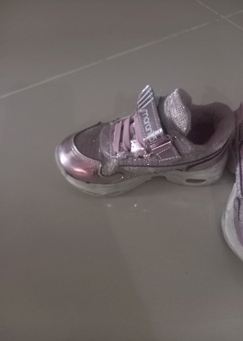 Kız Çocuk Pembe Cırtcırtlı Spor Ayakkabı - Görsel 2