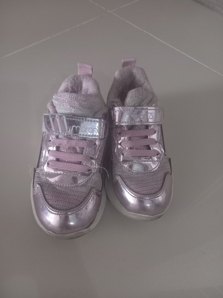 Kız Çocuk Pembe Cırtcırtlı Spor Ayakkabı - Görsel 3