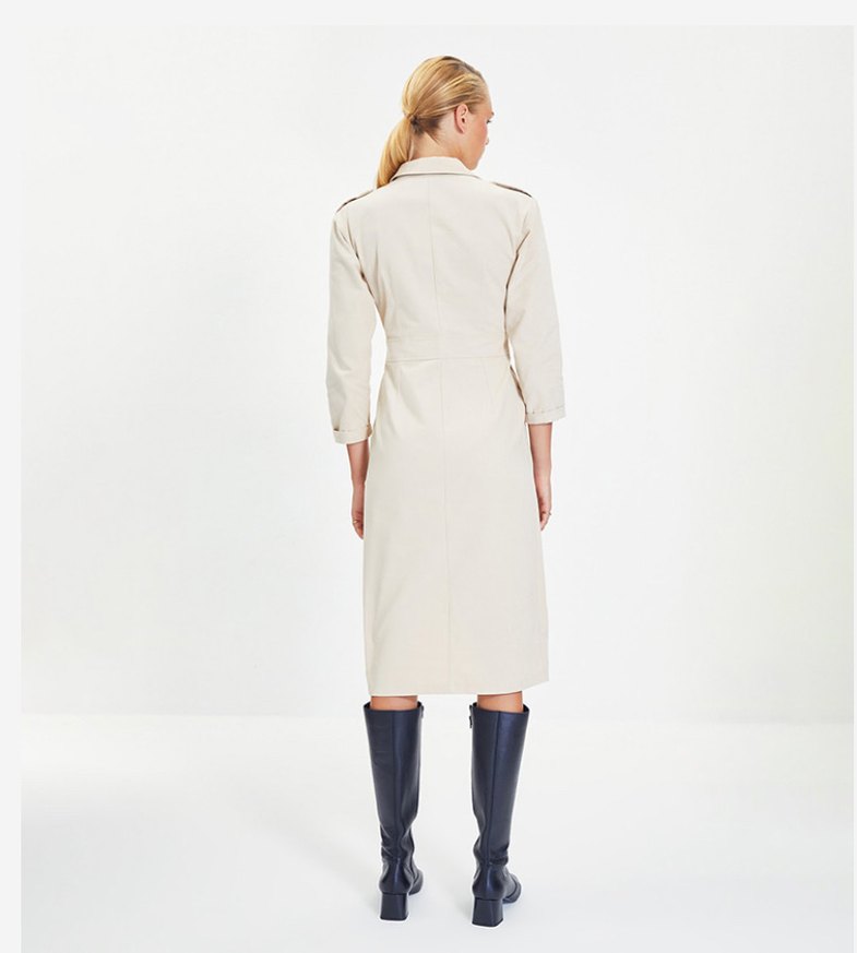 Düğmeli Ceket Elbise - Görsel 3