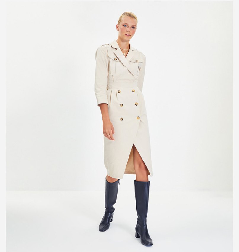 Düğmeli Ceket Elbise - Görsel 2