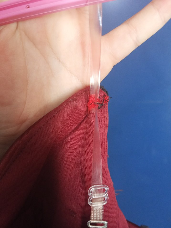 Bordo Drapeli Straplez Mini Elbise - Görsel 3