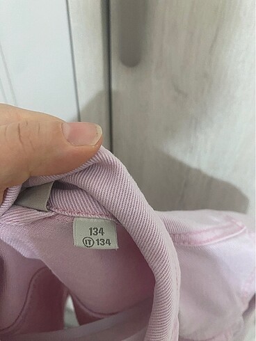 8 Yaş Beden Pembe kot ceket