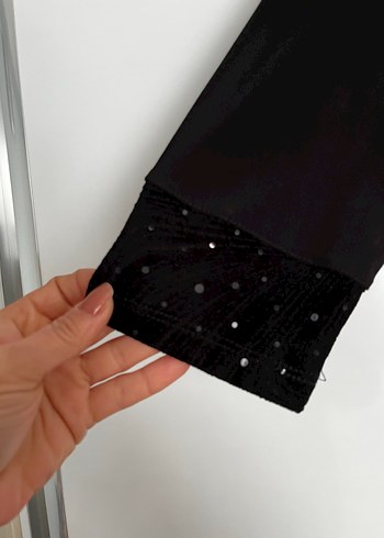 Siyah Uzun Kollu Gotik Kadın Bluz - Görsel 2