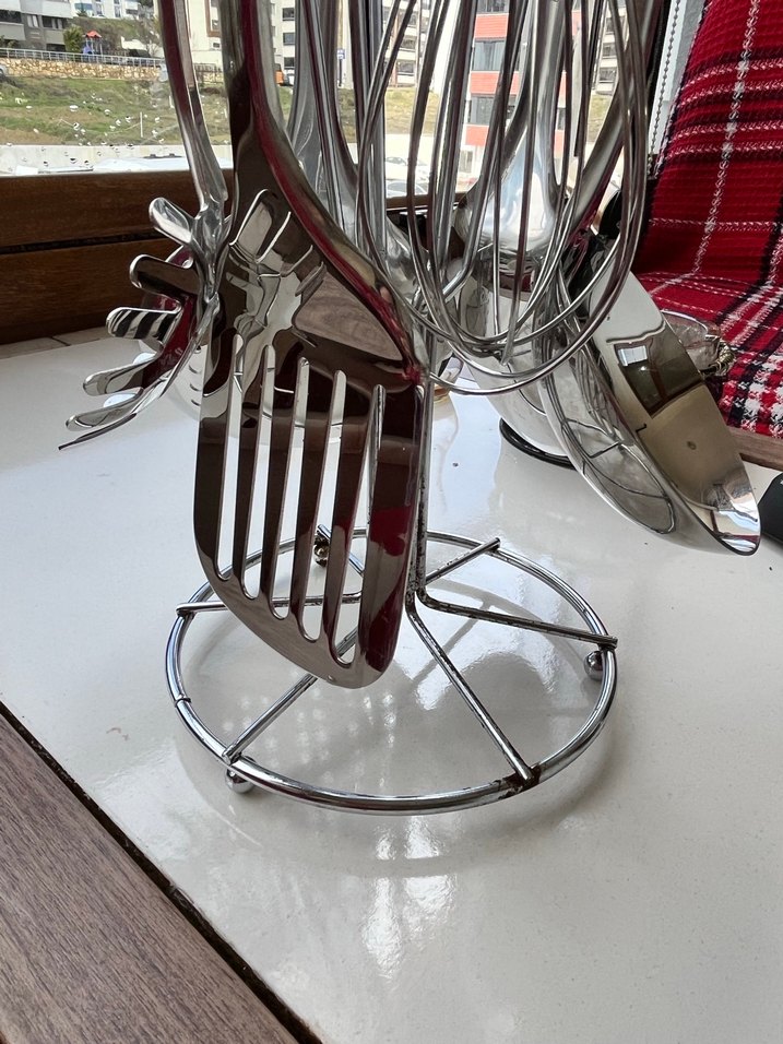 Mor Saplı Parlak Mutfak Gereçleri Seti - Görsel 5